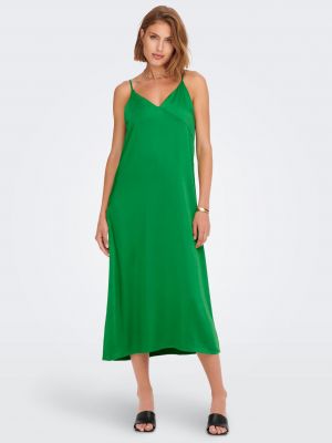 Saténové šaty Only zelené