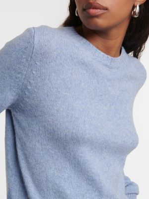Jersey de cachemir de tela jersey con estampado de cachemira Khaite azul
