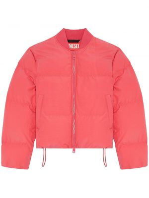 Prošivena pernata jakna Diesel ružičasta