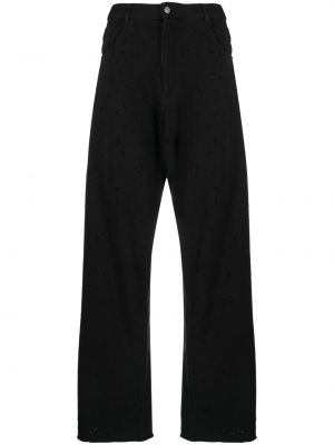 Pantaloni din bumbac Mm6 Maison Margiela negru