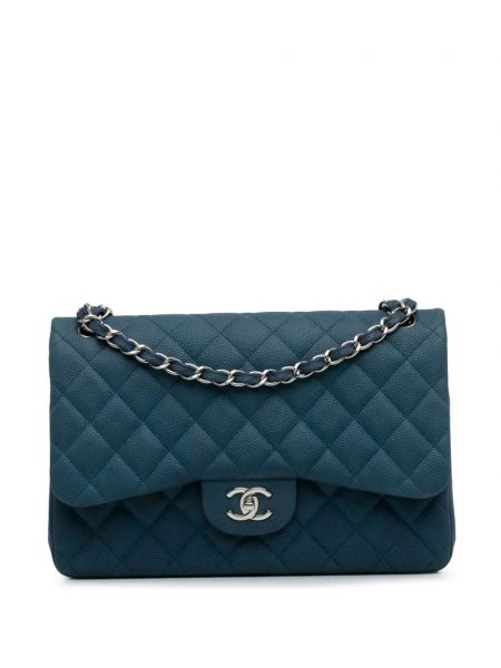Klasiska rokassoma Chanel Pre-owned zils
