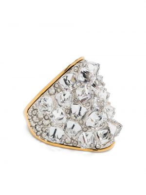 Prstan s kristali Lanvin zlata