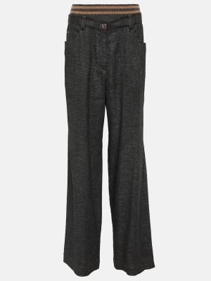 Jeansy relaxed fit Brunello Cucinelli szare