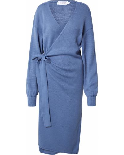Плетена плетена рокля In The Style синьо