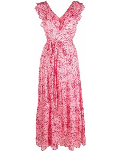 Платье макси Poupette St Barth, розовое