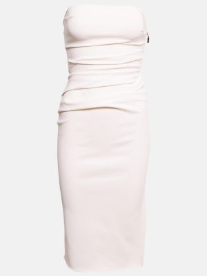 Midi sukně s vysokým pasem Maticevski bílé