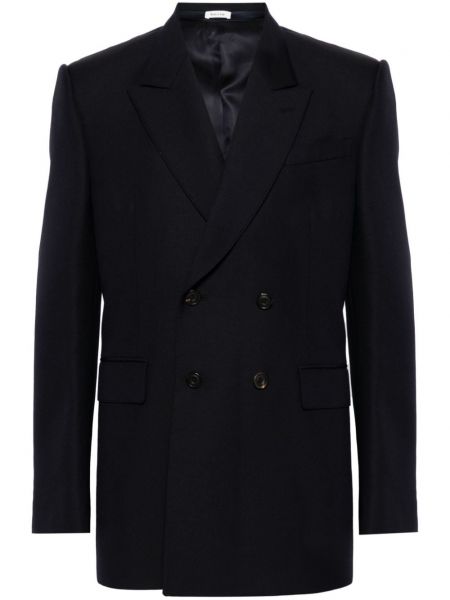 Dobbeltradet blazer Alexander Mcqueen blå