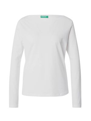 Tricou cu mânecă lungă United Colors Of Benetton alb