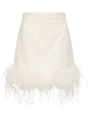 Mini sukně z peří z polyesteru Rebecca Vallance - bílá