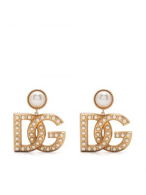 Pendientes con perlas con apliques Dolce & Gabbana dorado