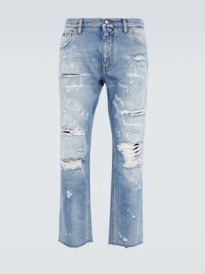 Proste jeansy z przetarciami Dolce&gabbana