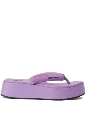 Pantofi cu pană Karl Lagerfeld violet