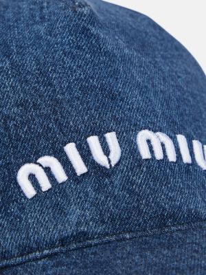Κασκέτο Miu Miu μπλε
