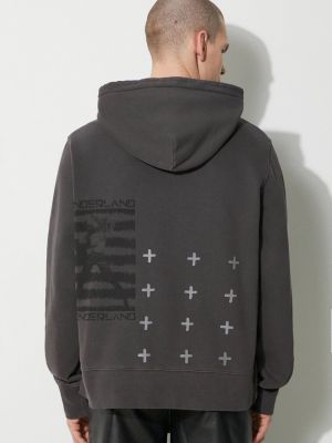 Pamučna hoodie s kapuljačom Ksubi siva