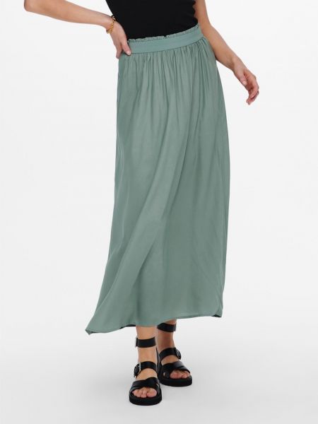 Długa spódnica z wiskozy Only zielona