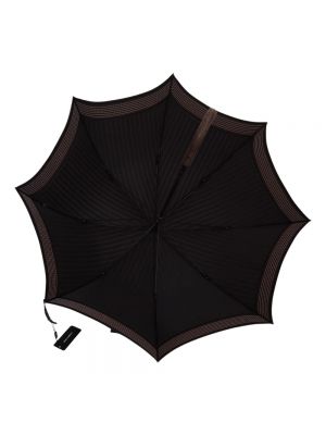 Paraguas de cuero a rayas Dolce & Gabbana marrón