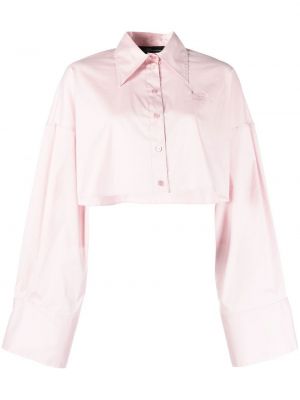 Relaxed риза с дълъг ръкав Blumarine розово