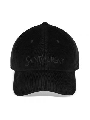 Cap mit stickerei Saint Laurent schwarz