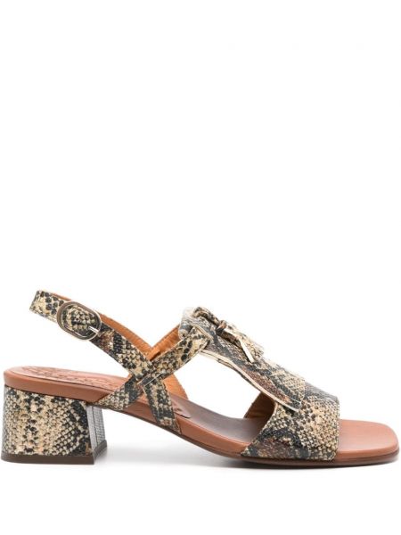 Kožne sandale s remenčićima Chie Mihara smeđa