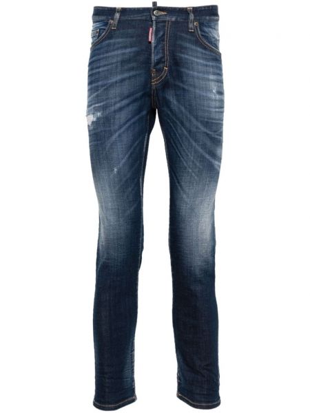 Ahdistunut slim fit-farkut Dsquared2 sininen