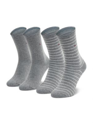 Ponožky so slieňovým vzorom Tommy Hilfiger sivá