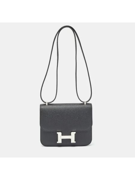 Mini bolso de cuero retro Hermès Vintage negro