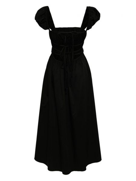 Bavlněné midi šaty Cynthia Rowley černé