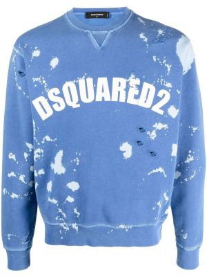 Памучен пуловер с протрити краища Dsquared2