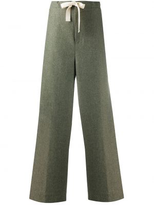 Pantalones rectos con cordones Jil Sander verde