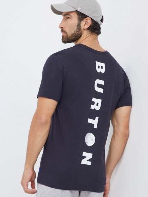 Чорна бавовняна футболка з принтом Burton