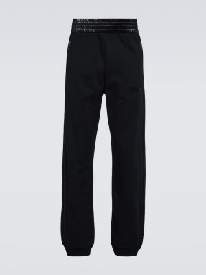 Pantaloni tuta di cotone in jersey Moncler Genius nero