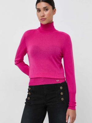 Sweter wełniany Luisa Spagnoli różowy
