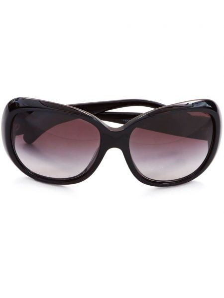 Oversized sluneční brýle Chanel Pre-owned černé