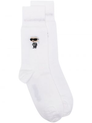 Bavlnené ponožky Karl Lagerfeld biela