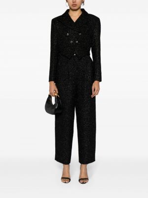 Costume en tweed Chanel Pre-owned noir