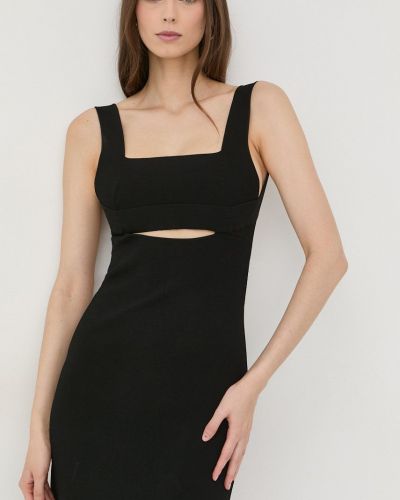 Viskózové přiléhavé mini šaty Victoria Beckham - černá