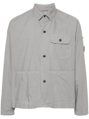 Bavlněná košile C.p. Company šedá
