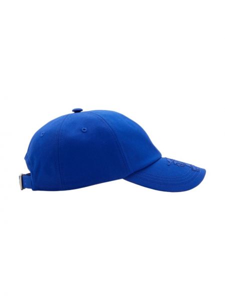 Haftowana czapka z daszkiem Burberry niebieska