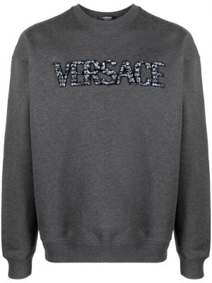 Medvilninis džemperis Versace pilka