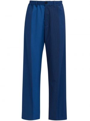 Pantaloni cu dungi Marni albastru