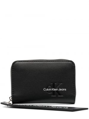 Δερμάτινος πορτοφόλι Calvin Klein Jeans μαύρο