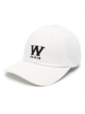 Памучна шапка с козирки бродирана Wooyoungmi бяло