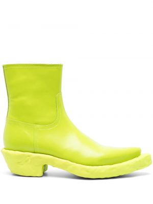 Iš natūralios odos auliniai batai chunky Camperlab žalia