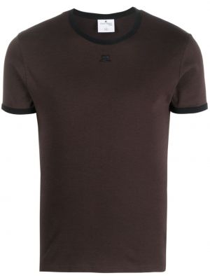 T-shirt Courrèges marrone
