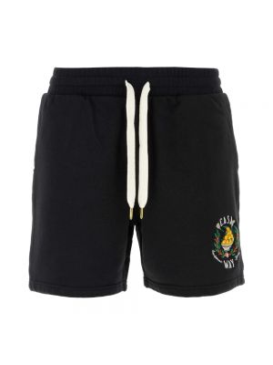 Shorts en coton en jersey Casablanca noir
