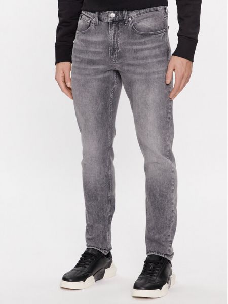 Slim fit skinny džíny Calvin Klein Jeans šedé
