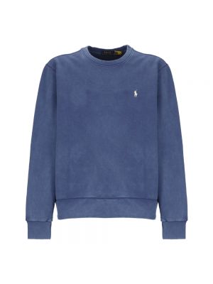 Sweatshirt aus baumwoll mit rundem ausschnitt Ralph Lauren blau