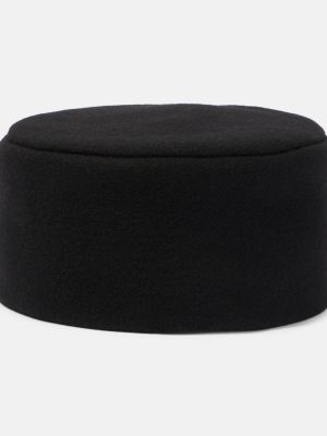 Sombrero de cachemir con estampado de cachemira The Row negro