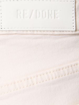 Bavlněné džíny s vysokým pasem relaxed fit Re/done bílé