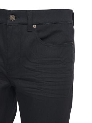 Jeans skinny taille basse en coton Saint Laurent noir